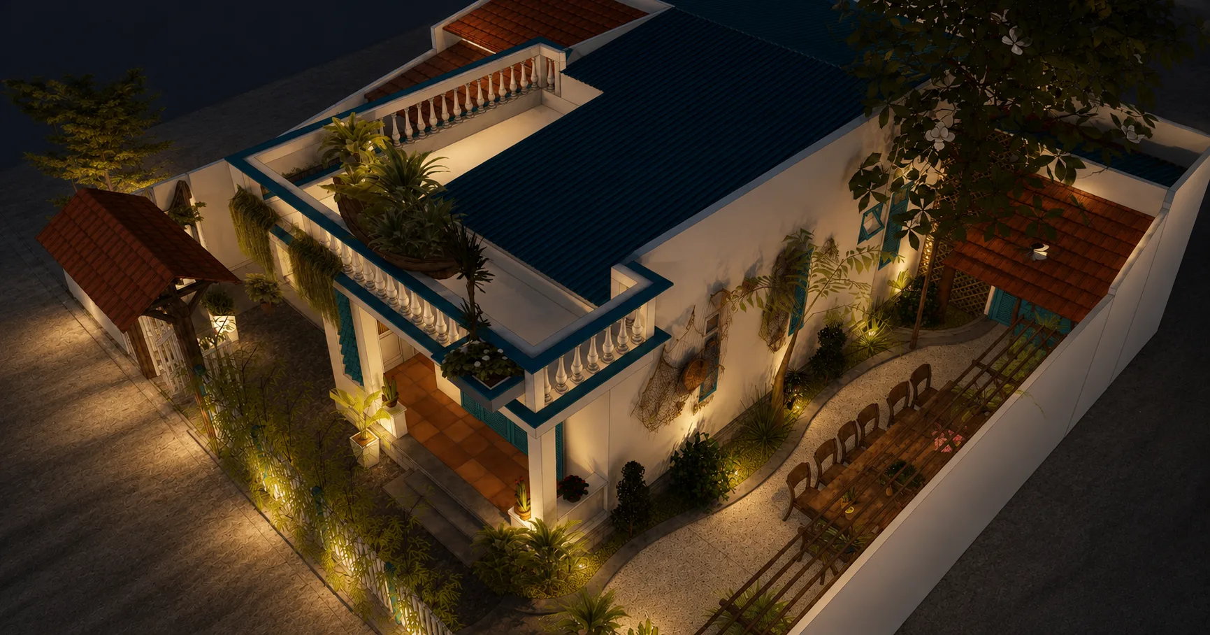 Design render of Xóm Chài in Nhơn Lý fishing village